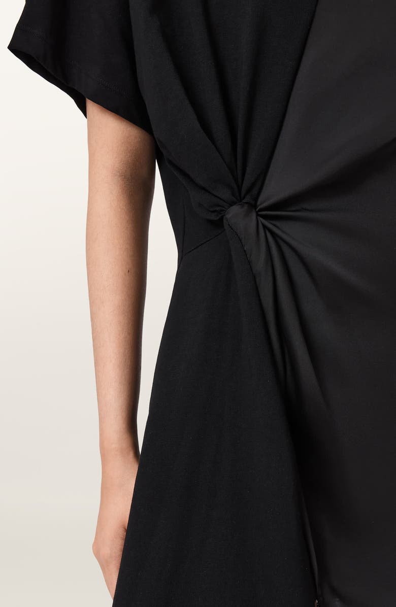 AllSaints Lana Lace Hem Minidress, Alternate, color, Black