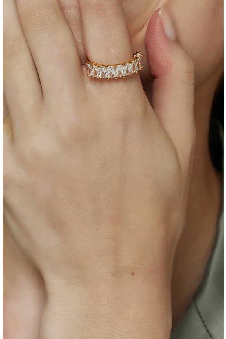 Fernanda Crystal Statement Ring Trendy Bold Design, Alternate, color, Gold