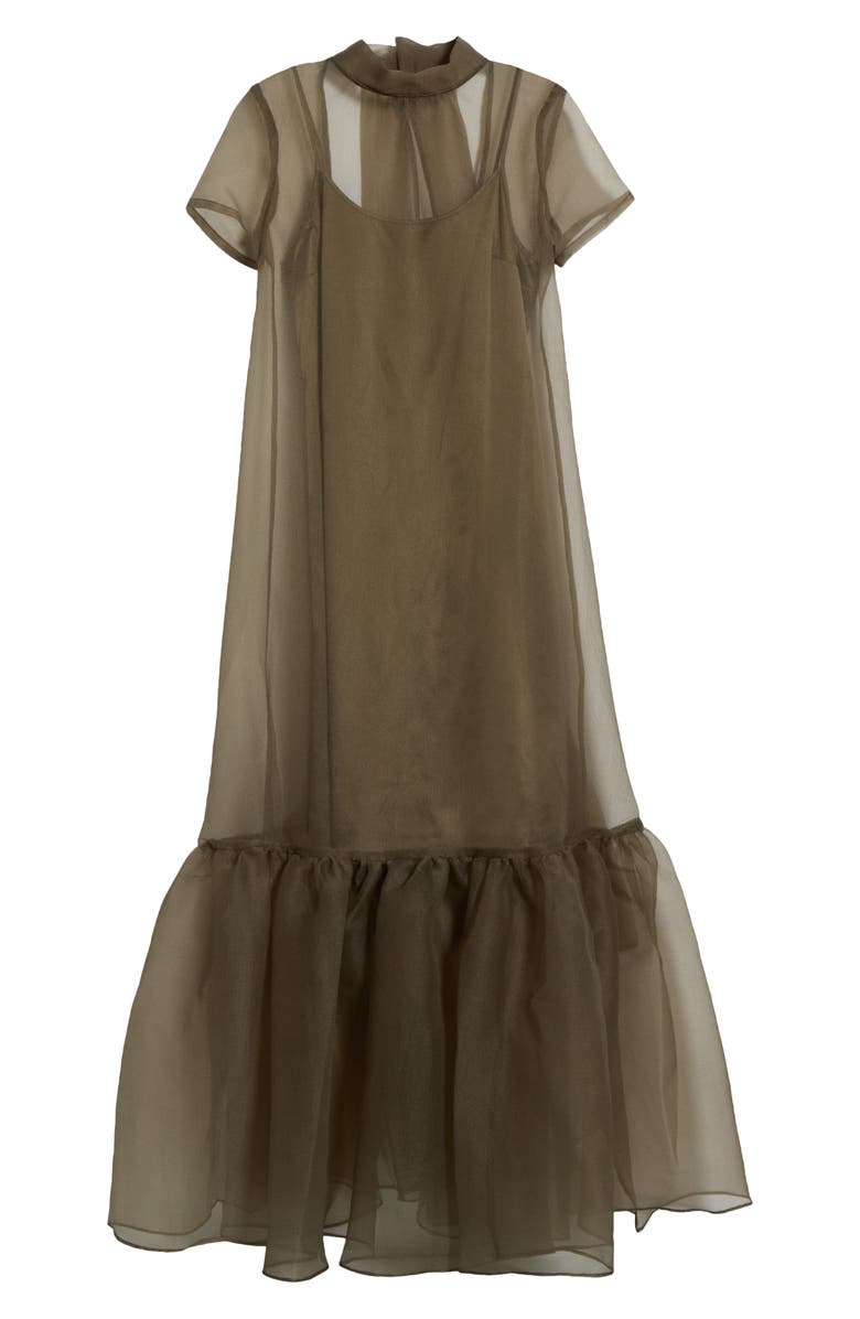 STAUD Calluna Organza Gown, Main, color, Thyme