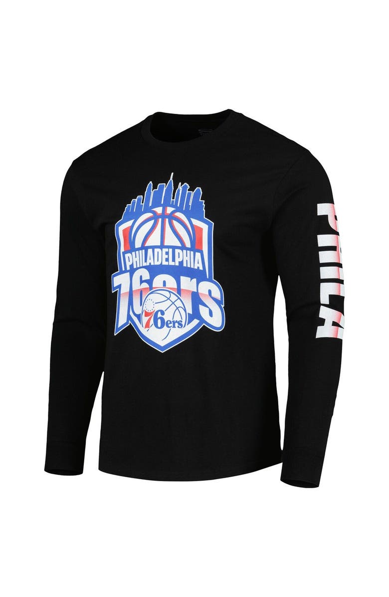 Stadium Essentials Unisex Stadium Essentials Black Philadelphia 76ers NBA Crest Long Sleeve T-Shirt, Alternate, color, Black