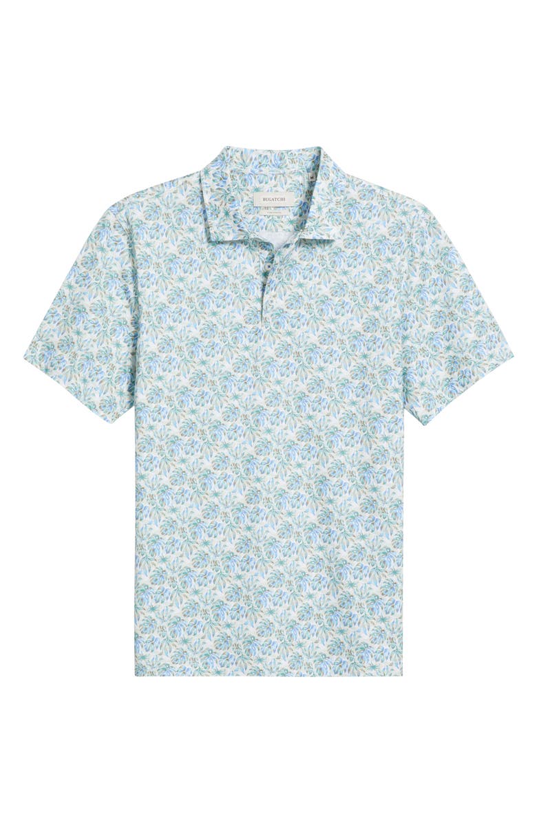 Bugatchi Victor OoohCotton<sup>®</sup> Palm Leaf Print Polo, Alternate, color, Menthol