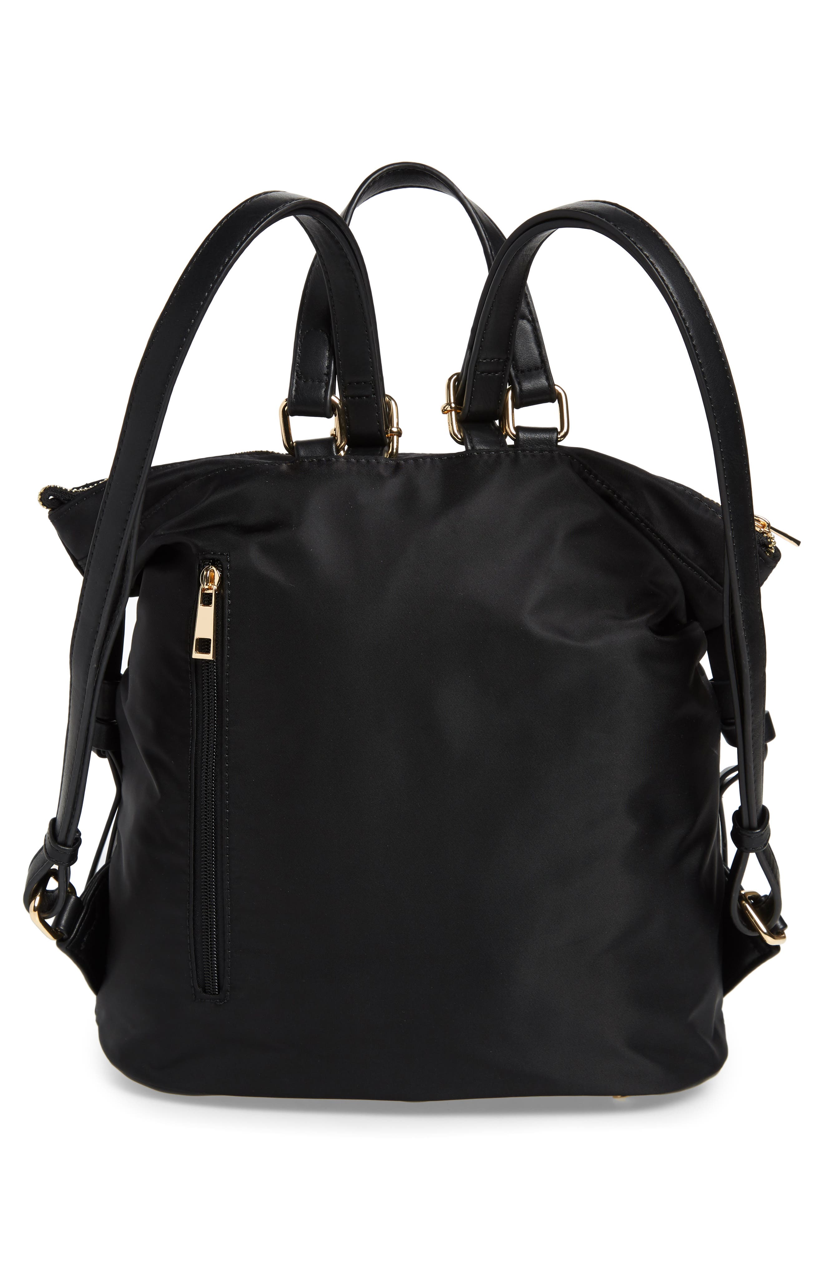 Cyn Nylon Backpack, Alternate, color, BLACK