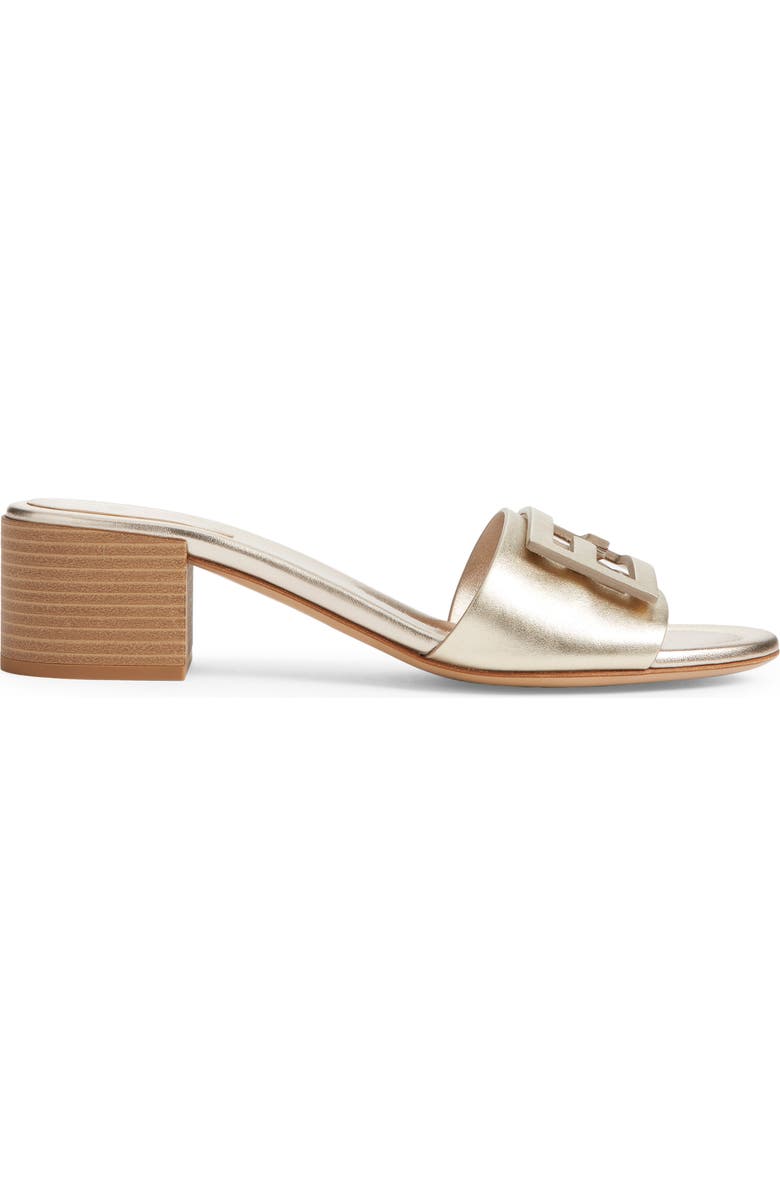 Fendi Baguette Slide Sandal, Alternate, color, F0vf1 Platino