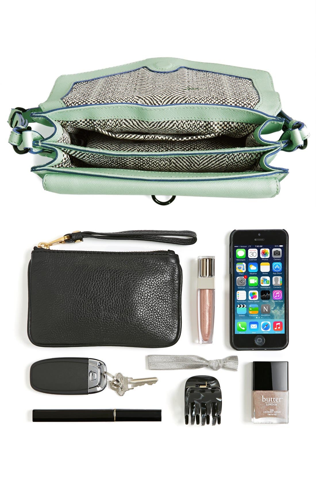 'Hudson Moto Mini' Crossbody Bag, Alternate, color, WINTERMINT