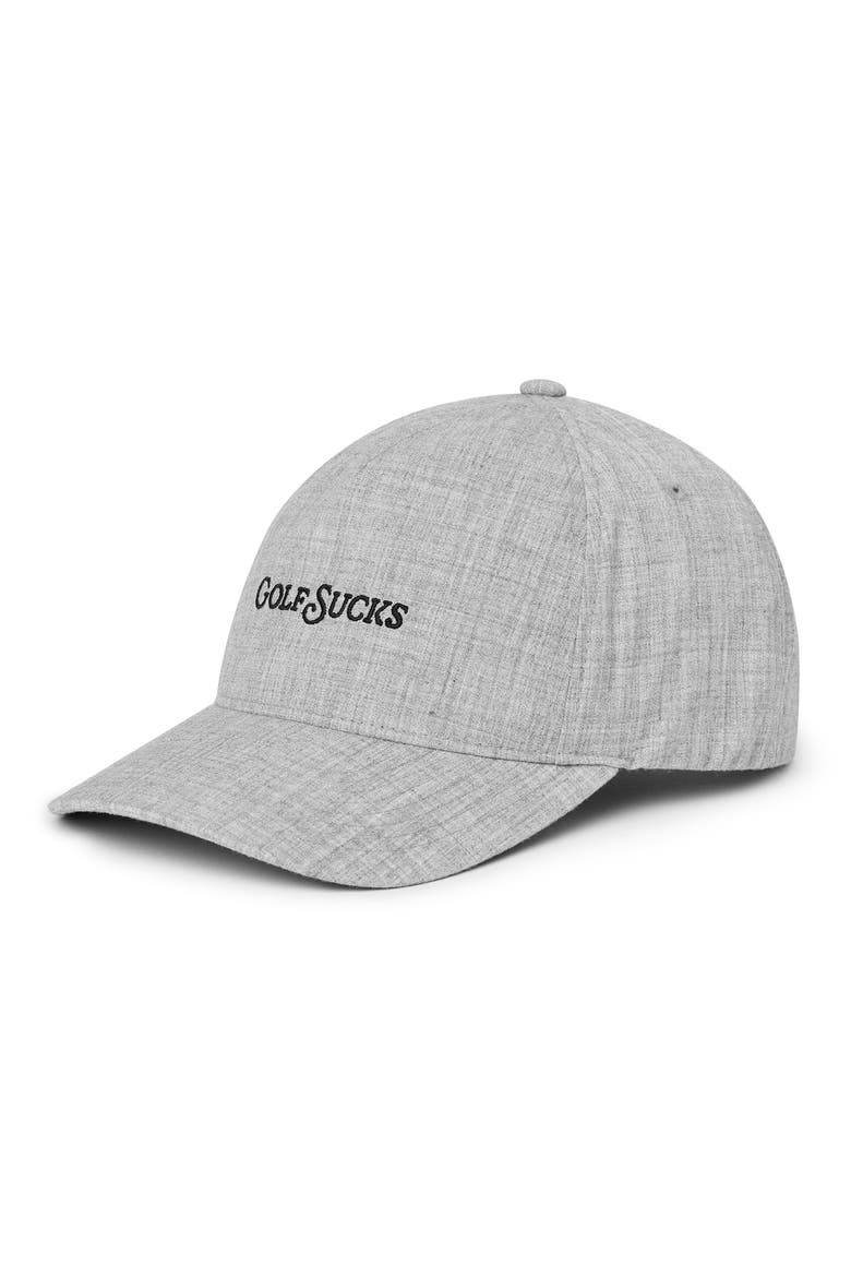 Golf Sucks Six-Panel Snapback Cap, Alternate, color, HEATHER GREY