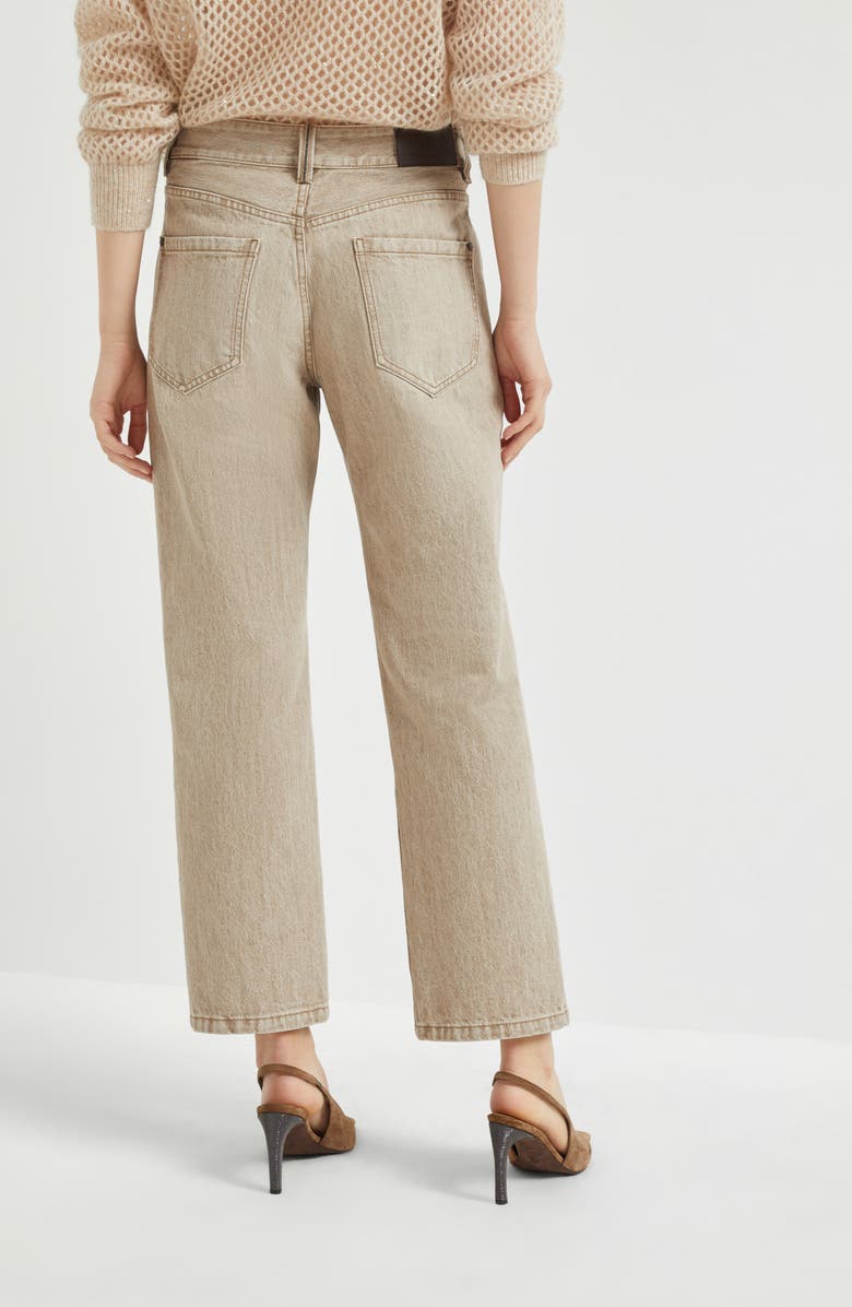Brunello Cucinelli Authentic denim trousers, Alternate, color, Warm Beige