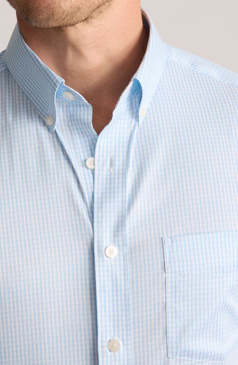 UNTUCKit Harland Stripe CottonTek<sup>™</sup> Performance Button-Down Shirt, Alternate, color, Airy Blue