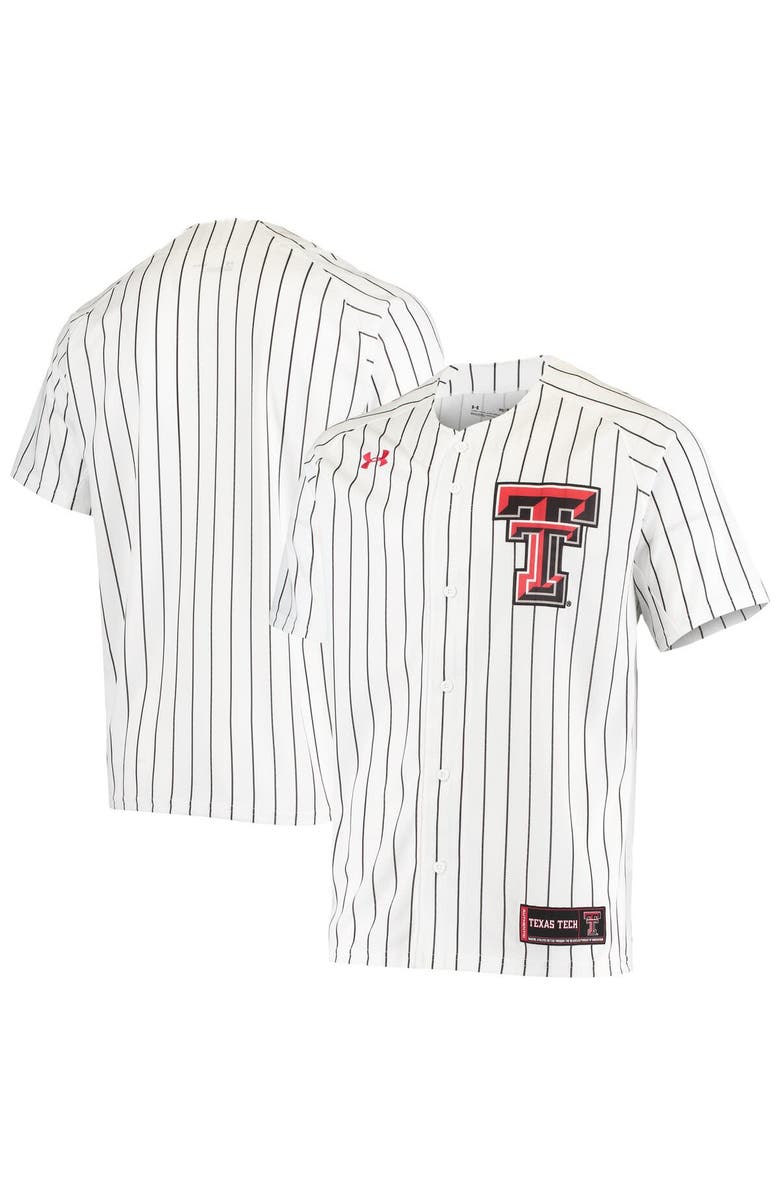 Under Armour Men's Under Armour White Texas Tech Red Raiders Replica Performance Baseball Jersey, Main, color, 