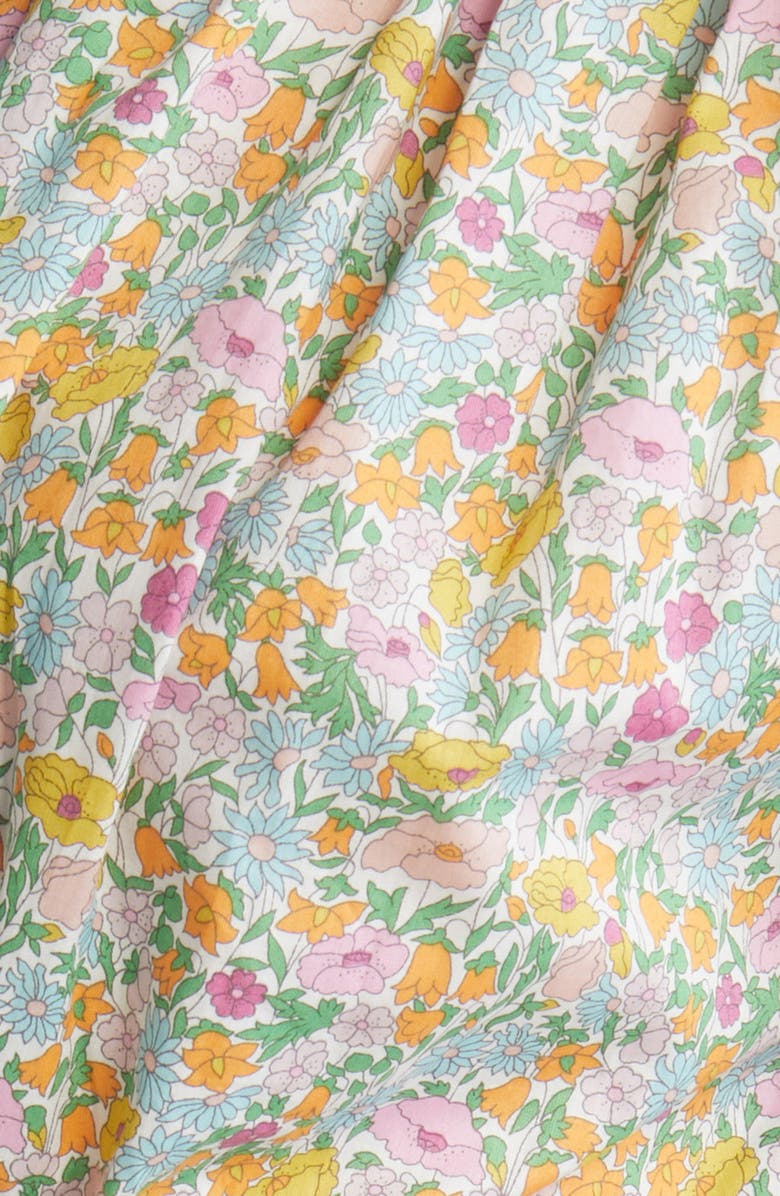 Loretta Caponi x Liberty London Valeria Floral Print Top, Alternate, color, Top Pastel Poppy Daisy