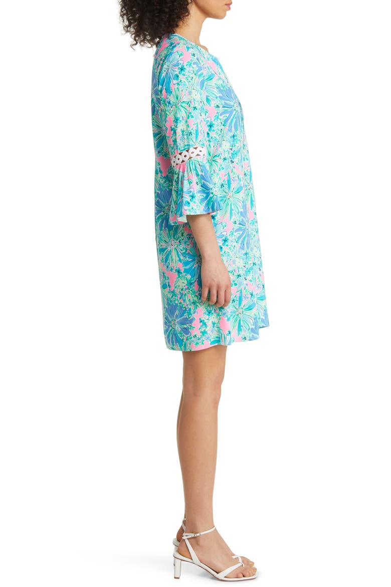 Hollie Floral Shift Dress, Alternate, color, SOLEIL PINK GOOD HARE DAY