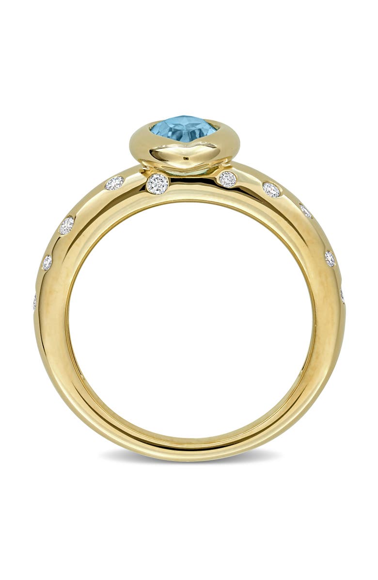 Julianna B. Blue Topaz & Diamond Ring 10k, Alternate, color, Topaz