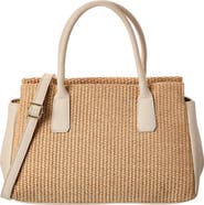 Persaman New York Lyra Raffia Tote Bag