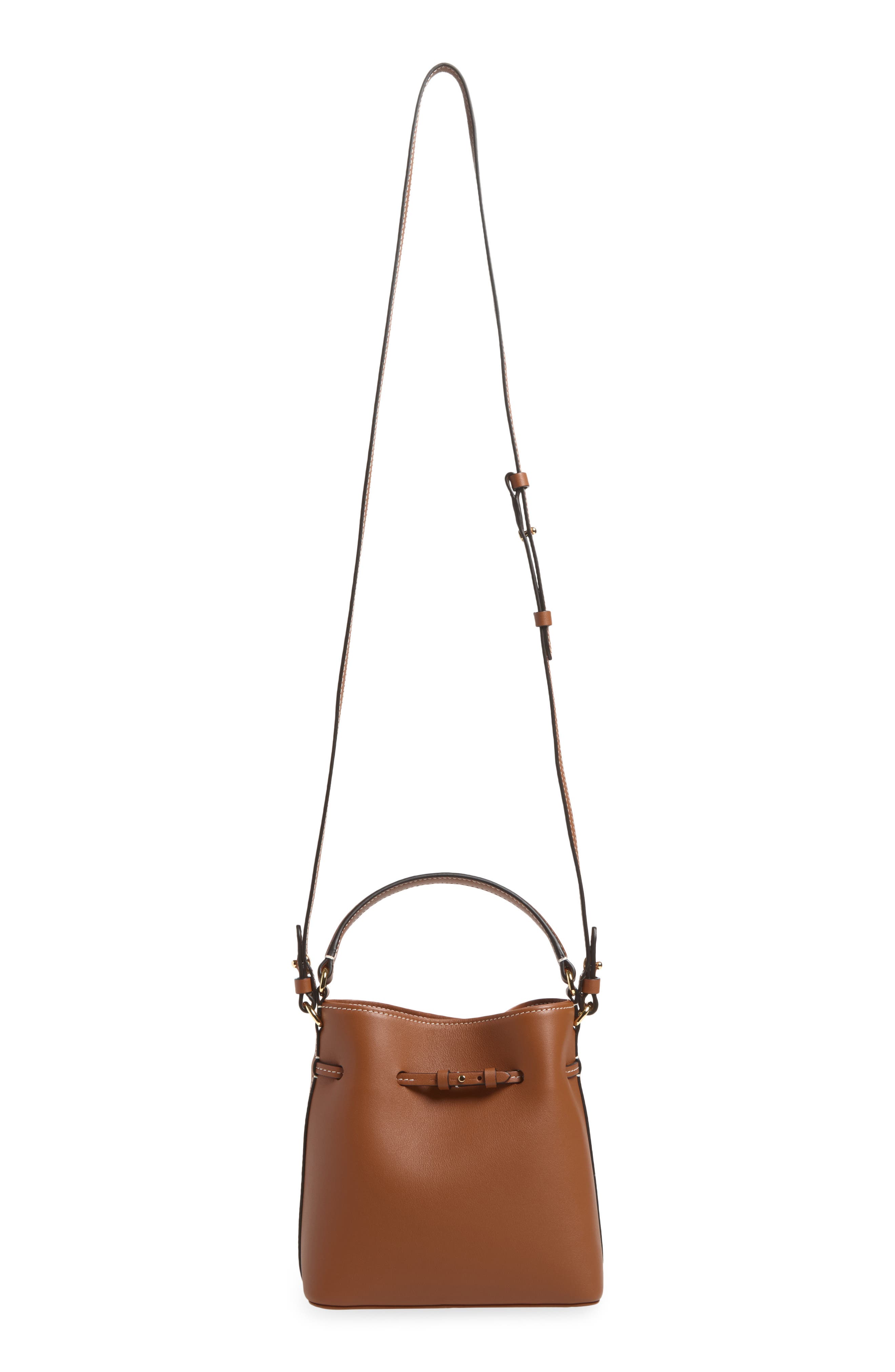 Mini Corda Leather Bucket Bag, Alternate, color, CHESTNUT
