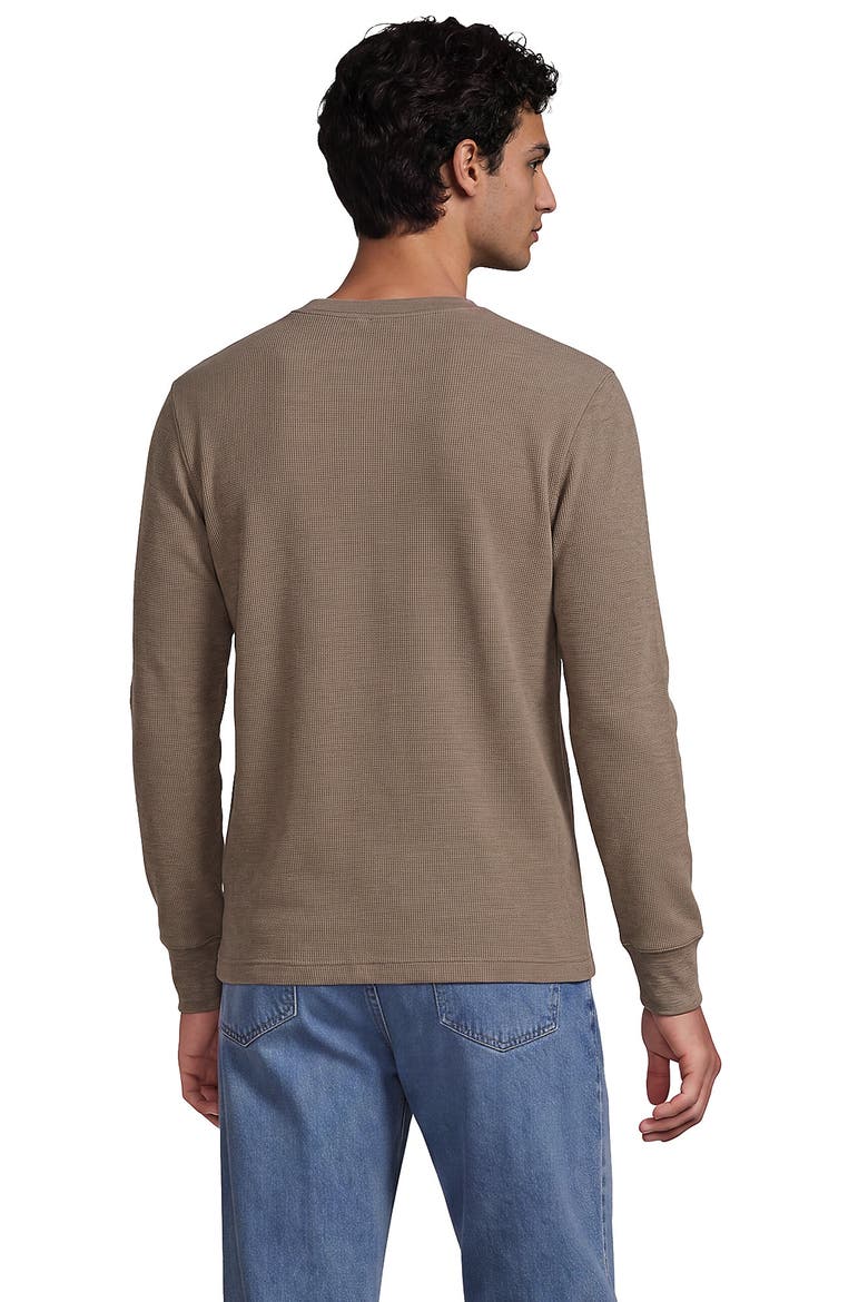 Long Sleeve Thermal Waffle Henley, Alternate, color, Toast Heather