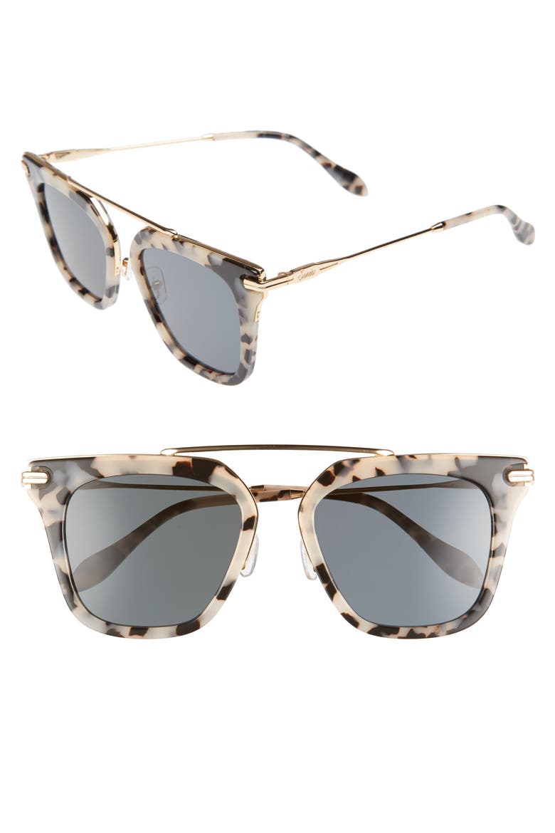 Parker 50mm Sunglasses, Main, color, MILK TORTOISE/ BLACK SOLID