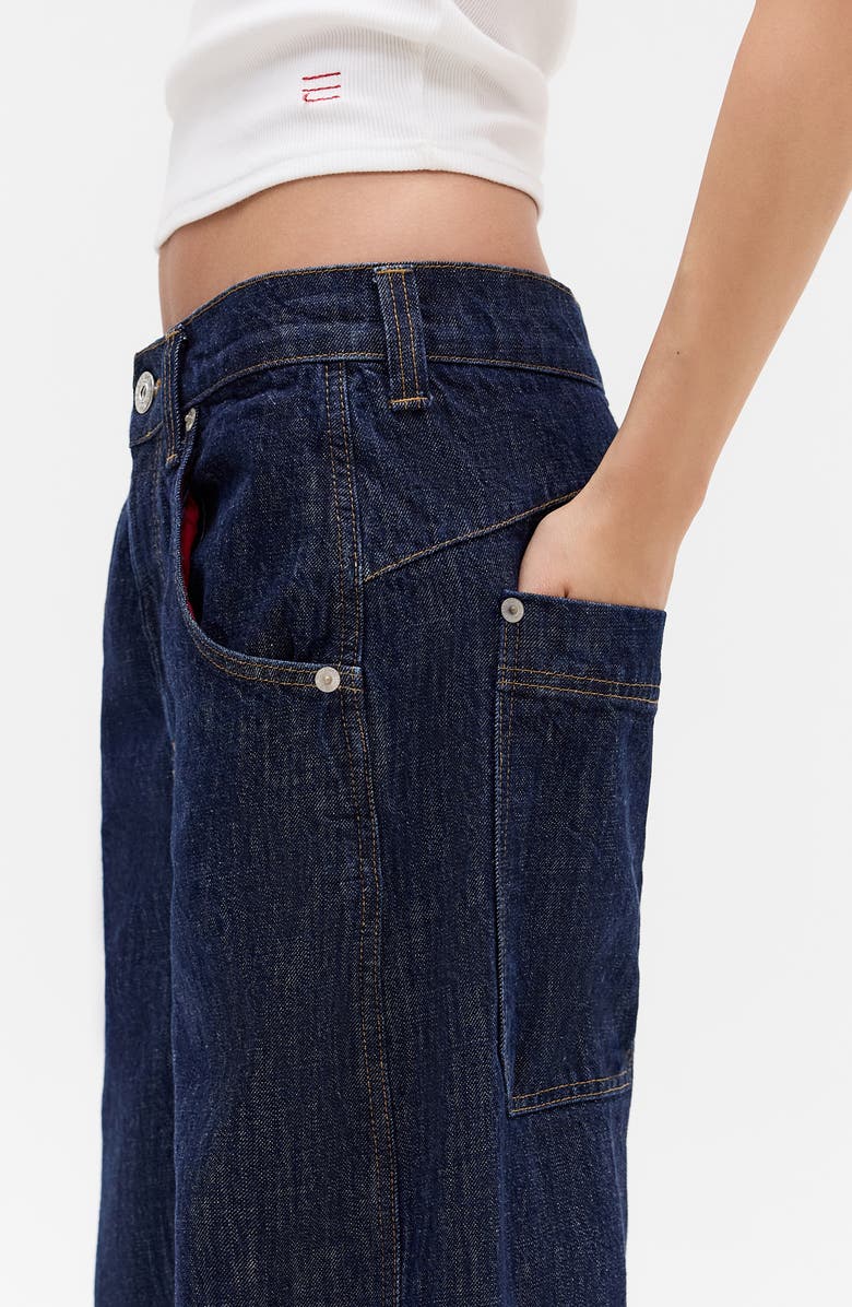 BDG Urban Outfitters Niko Skate Wide Leg Jeans, Alternate, color, Rinse