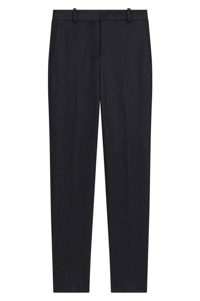 Slim Fit Wool Blend Pants, Alternate, color, BLACK