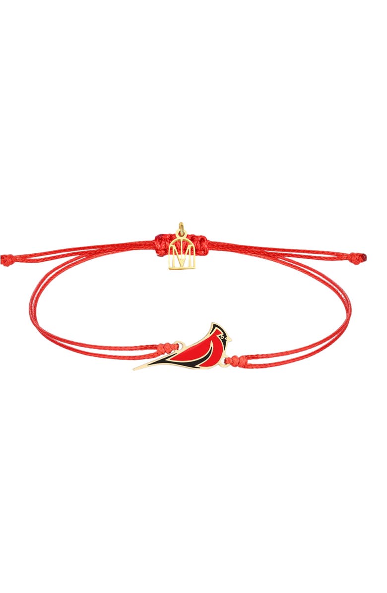 Mantra Thread of the Red Cardinal Always In My Heart bracelet, Main, color, Yellow Gold