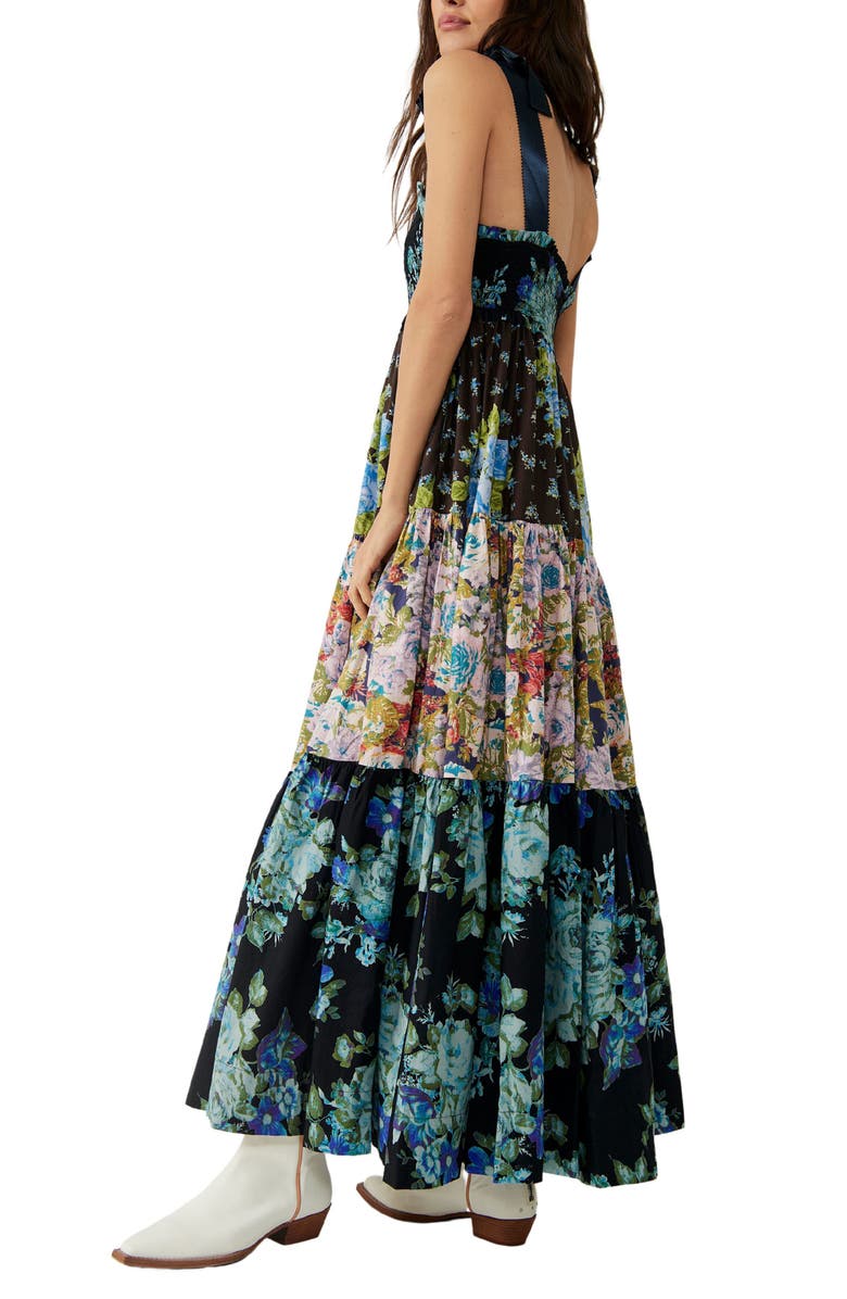Free People Bluebell Mixed Floral Cotton Maxi Dress, Alternate, color, 