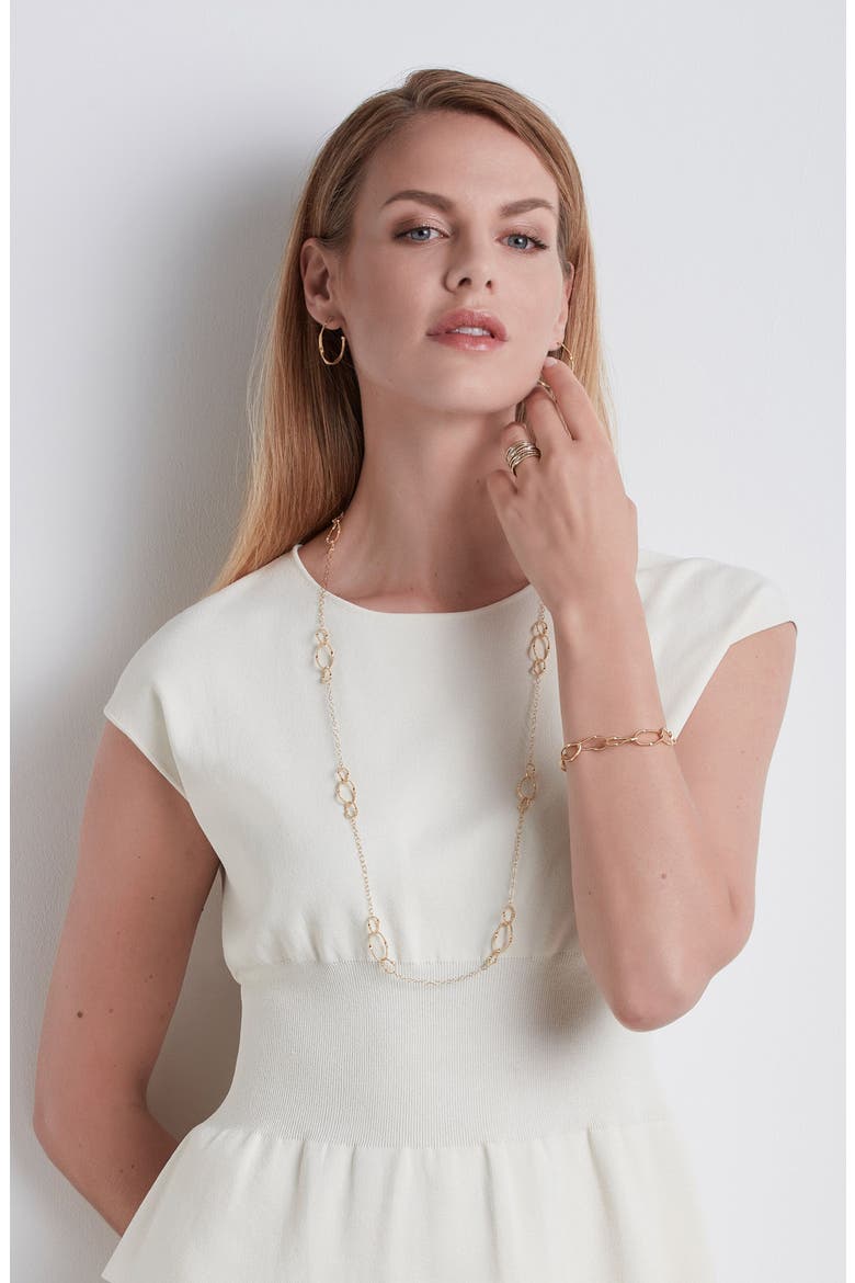 Marrakech Onde 18K Yellow Gold Link Necklace, Alternate, color, YELLOW GOLD
