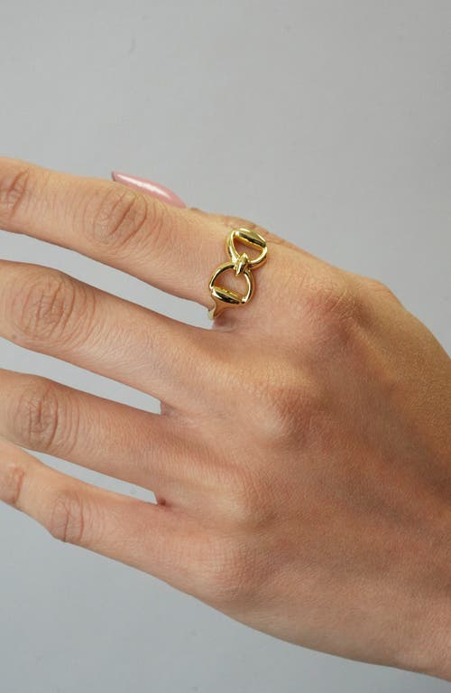 Argento Vivo Sterling Silver Equestrian Ring In Gold