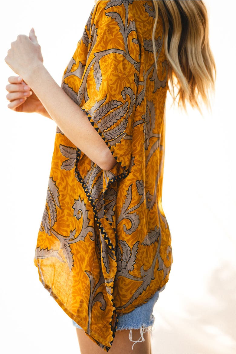 Mini Caftan Hayes, Alternate, color, Gold