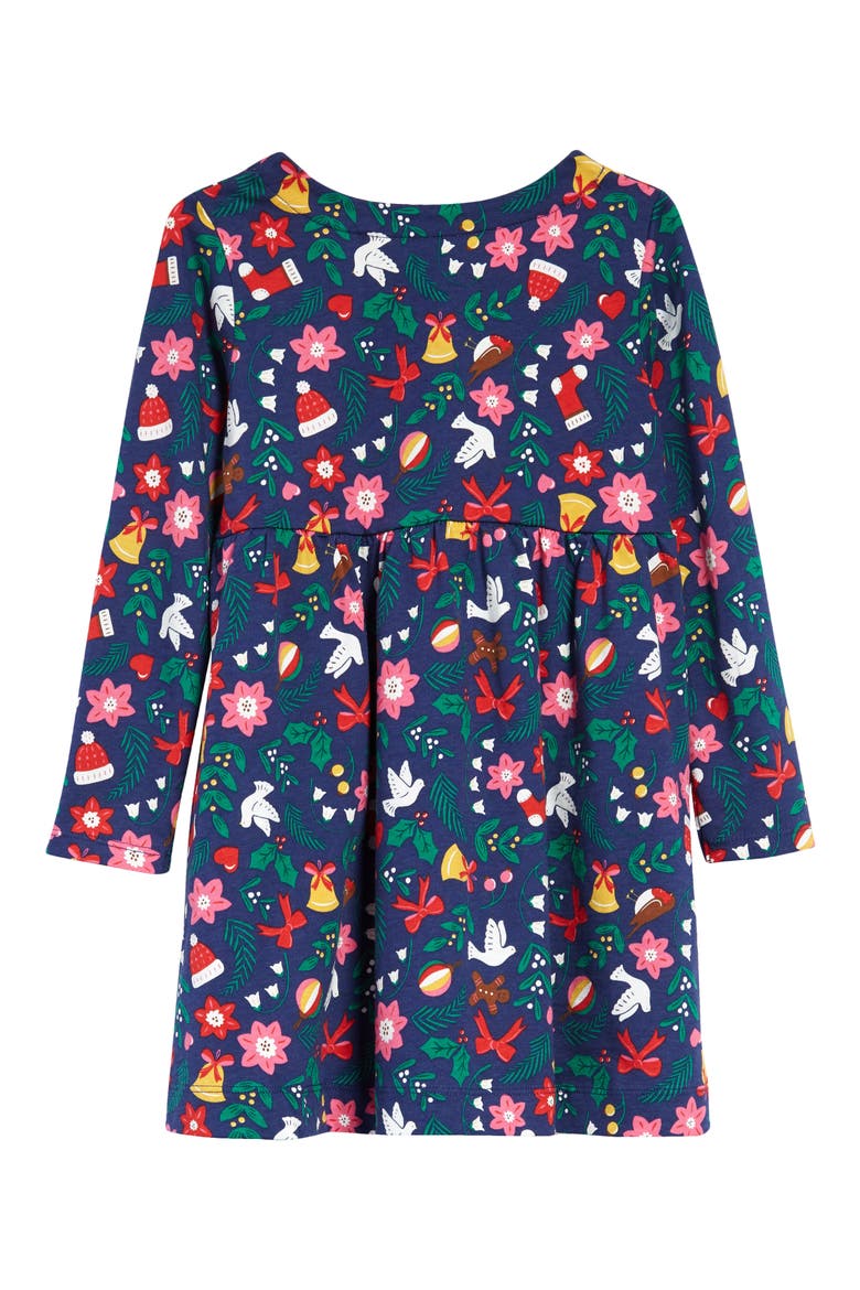 Kids' Fun Print Long Sleeve Dress, Alternate, color, STARBOARD BLUE FESTIVE FLORAL
