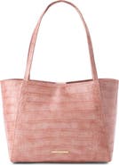 Brahmin Mona Croc Embossed Leather Tote