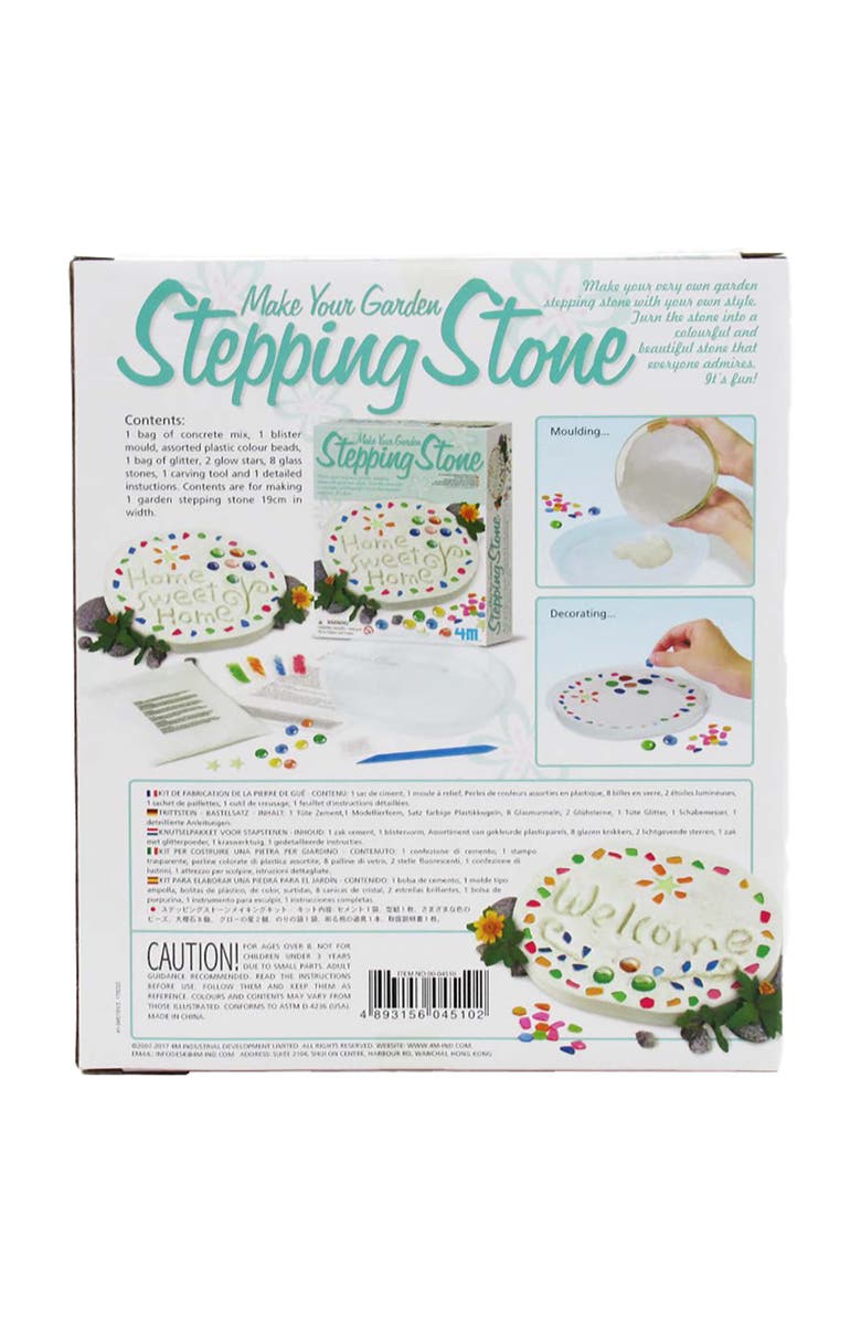 4M Make Your Garden Stepping Stone Ceramic Yard Decor Kit, Alternate, color, Multicolored
