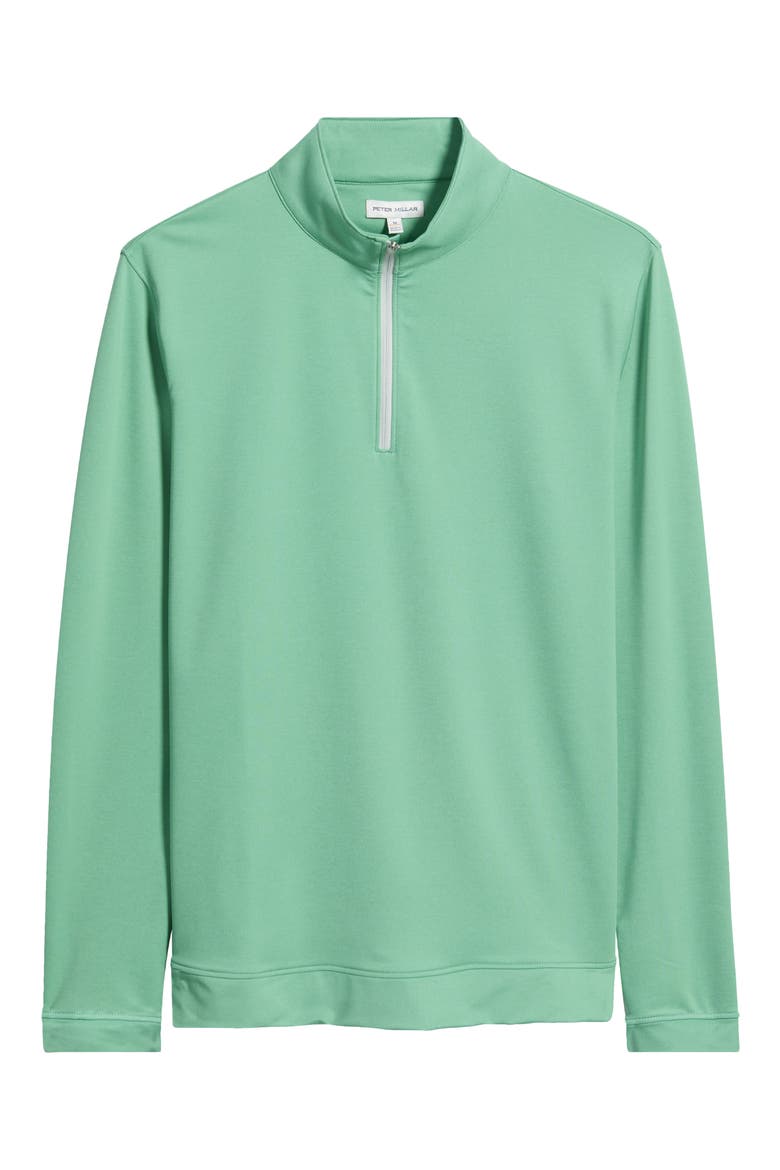 Perth Mélange Performance Quarter-Zip Pullover, Main, color, FRESH MINT