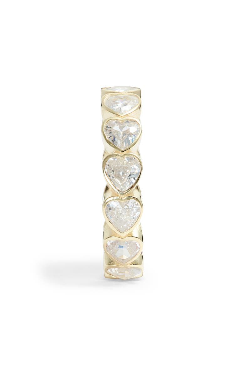 Heart Cubic Zirconia Eternity Band, Alternate, color, GOLD