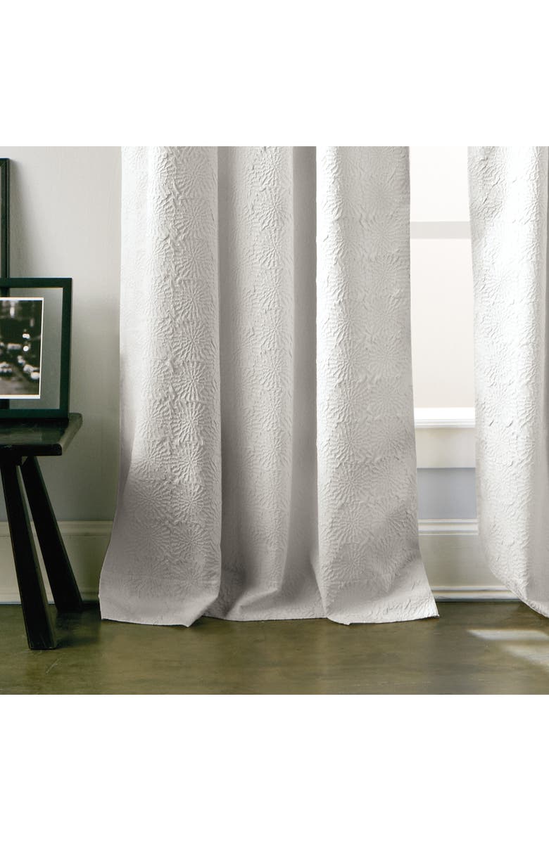 DKNY Chrysanthemum Floral Grommet Curtains, Alternate, color, White