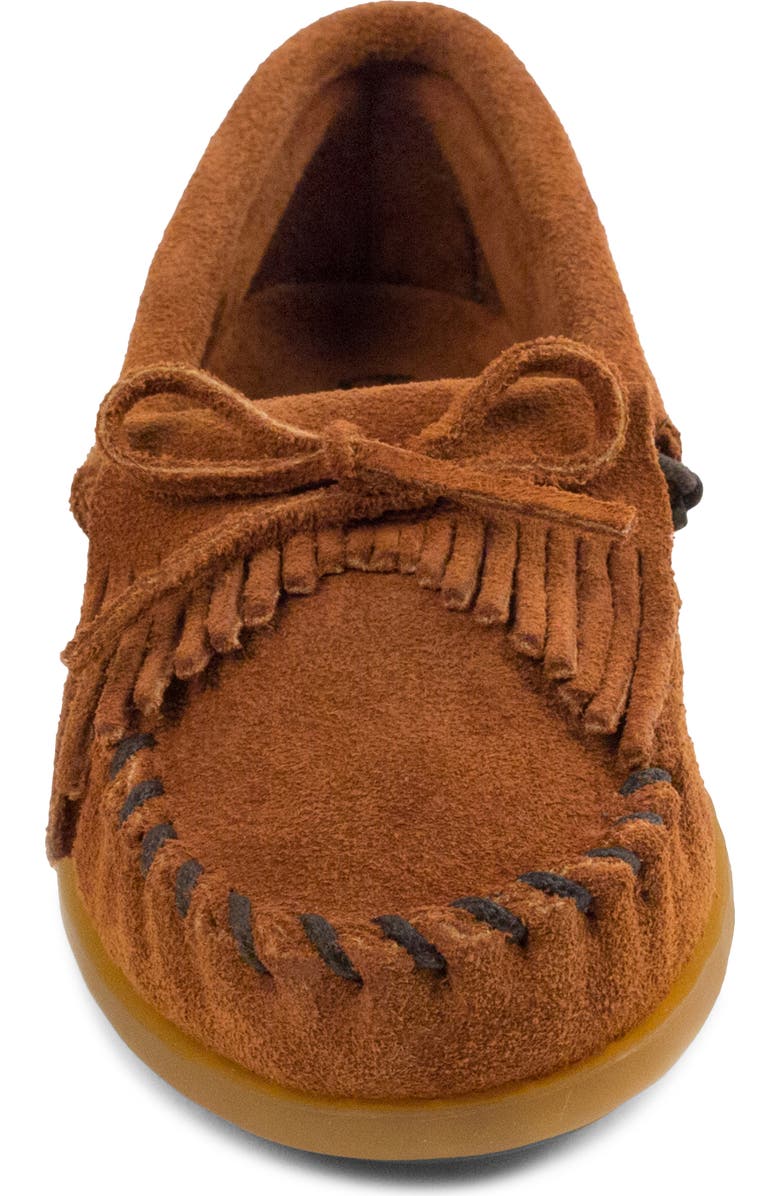 Minnetonka Kilty Driving Shoe, Alternate, color, Brown