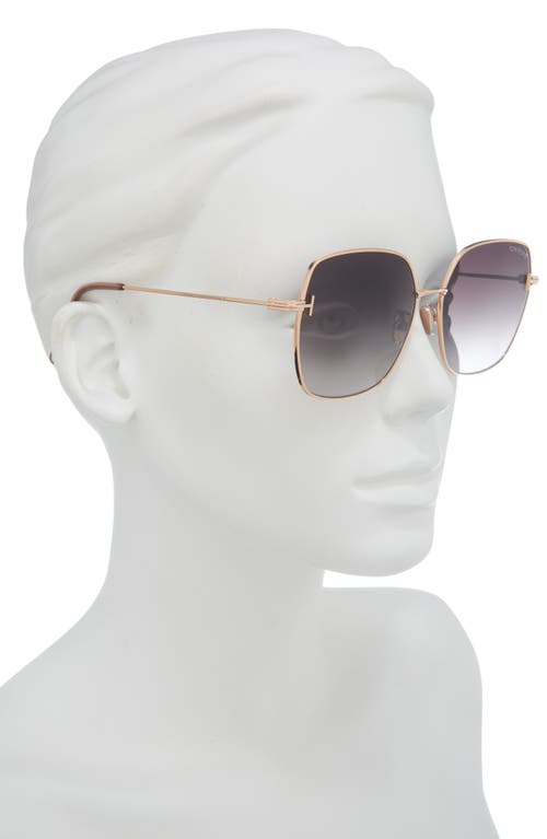 Tom Ford 59mm Square Gradient Sunglasses In Brown
