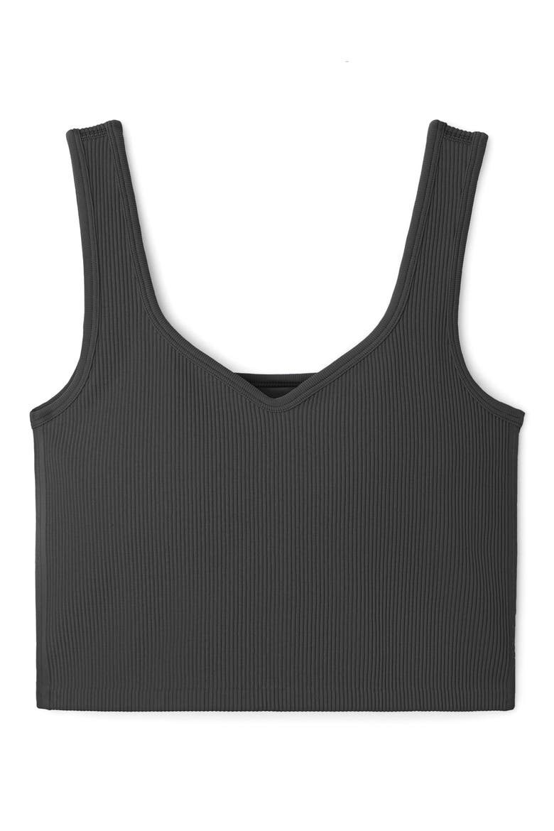 Embrace Seamless Rib Crop Top, Main, color, ASPHALT