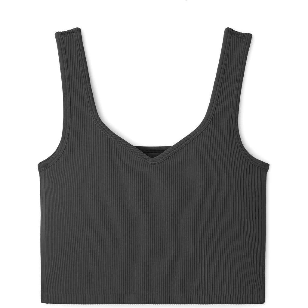 Rhone Embrace Seamless Rib Crop Top In Black