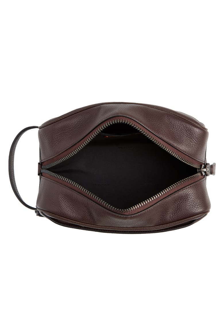 Pebbled Leather Dopp Kit, Alternate, color, OXBLOOD