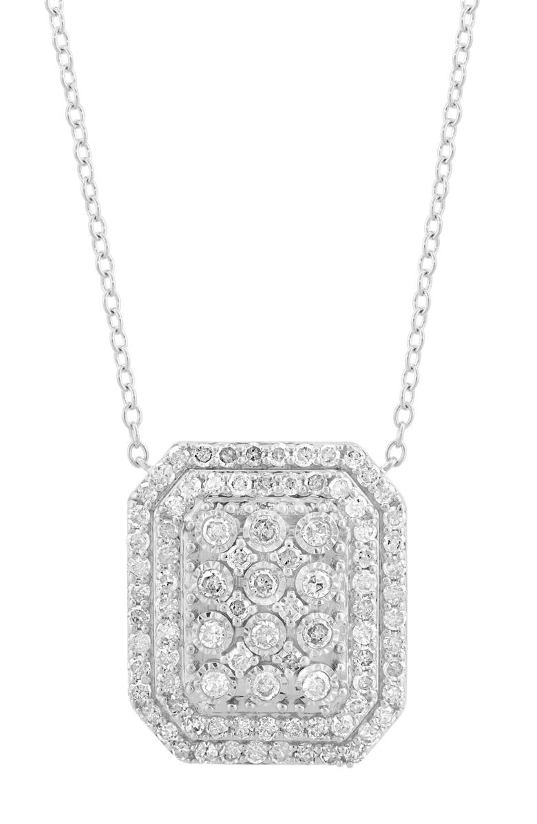 EFFY Sterling Silver Diamond Pendant Necklace, Alternate, color, White