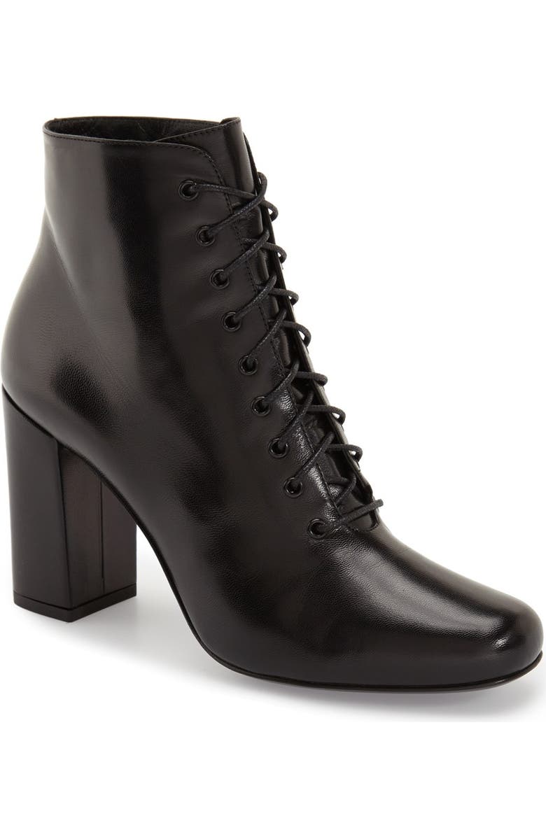 Saint Laurent 'Babies' Lace-Up Bootie, Main, color,