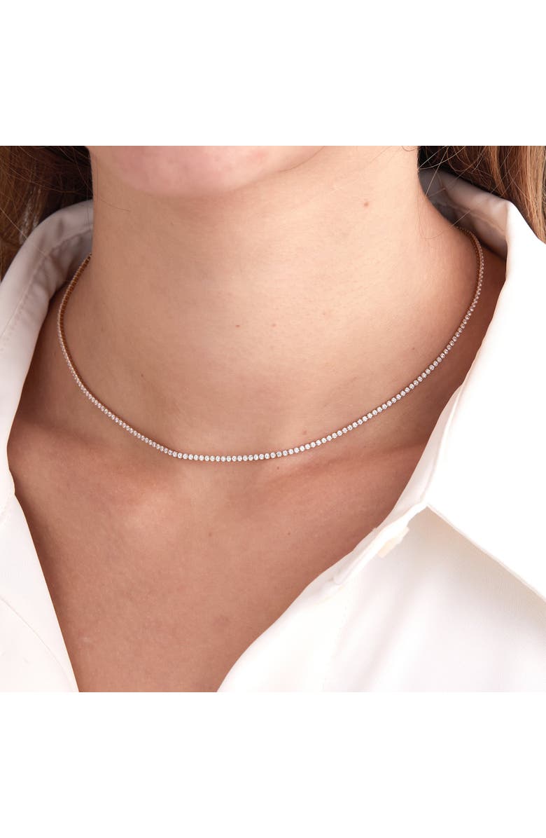 Sara Patino White Topaz Tennis Necklace, Alternate, color, Gold