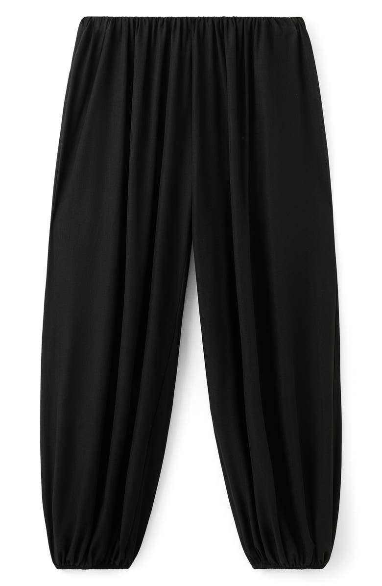 MANGO Pleated Balloon Pants, Alternate, color, Black