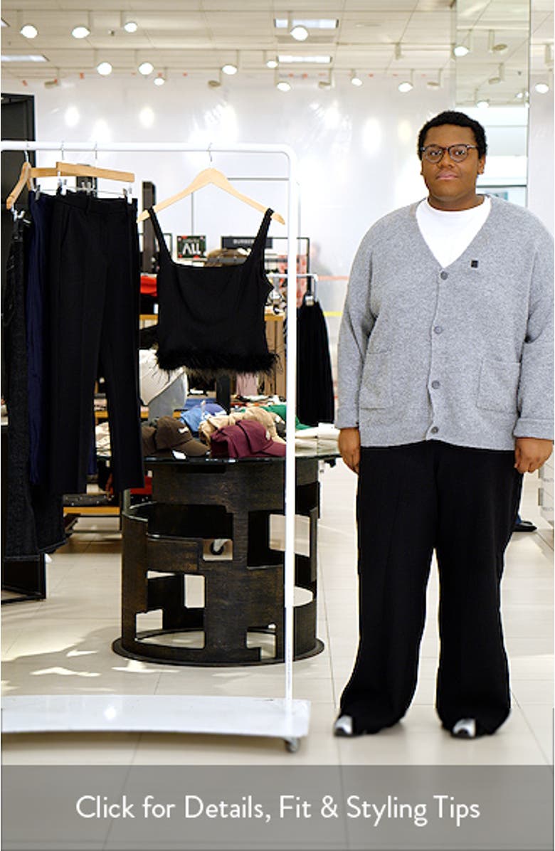 Feather Trimmed Crop Top, sales video thumbnail