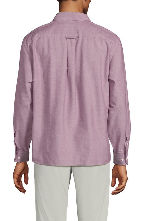 Lands' End Traditional Fit Comfort-first Sail Rigger Oxford Shirt In Purple