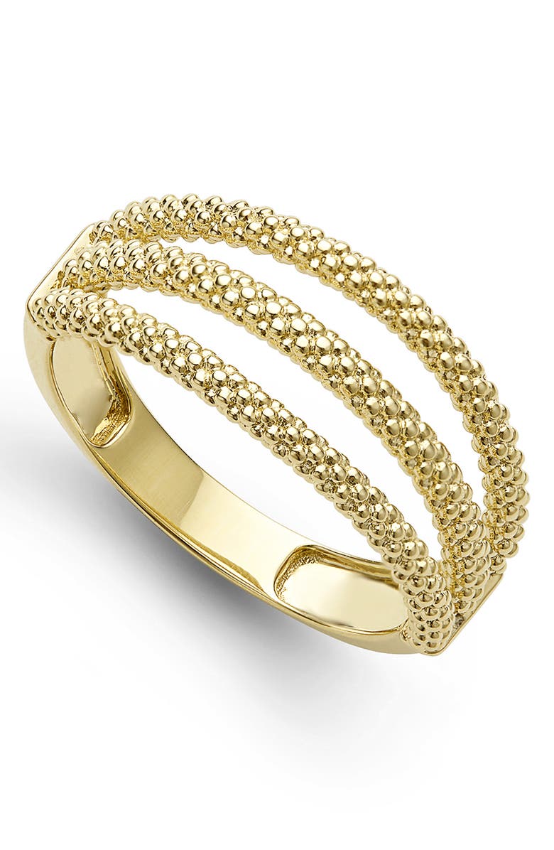 LAGOS Superfine Signature Caviar Stack Ring, Alternate, color, Gold