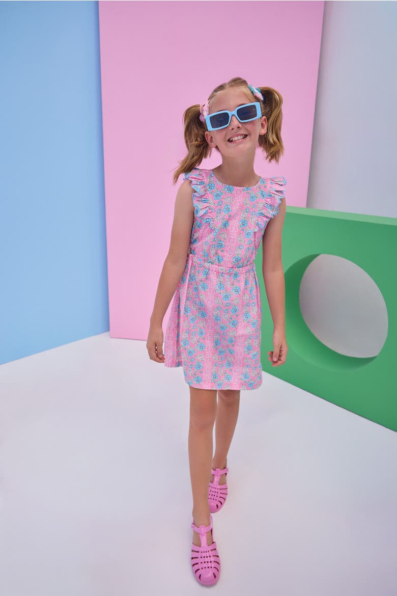 Kids' Cutout Dress, Alternate, color, Spring Marguerite Floral