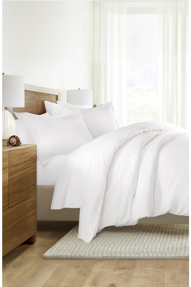 Cotton Solid Duvet Cover & Sham Set, Alternate, color, WHITE