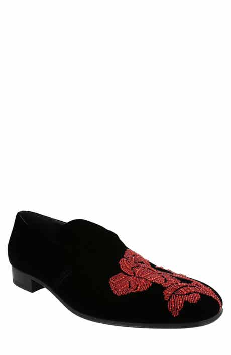 Alexander McQueen Puma Beaded Orchid Velvet Loafer