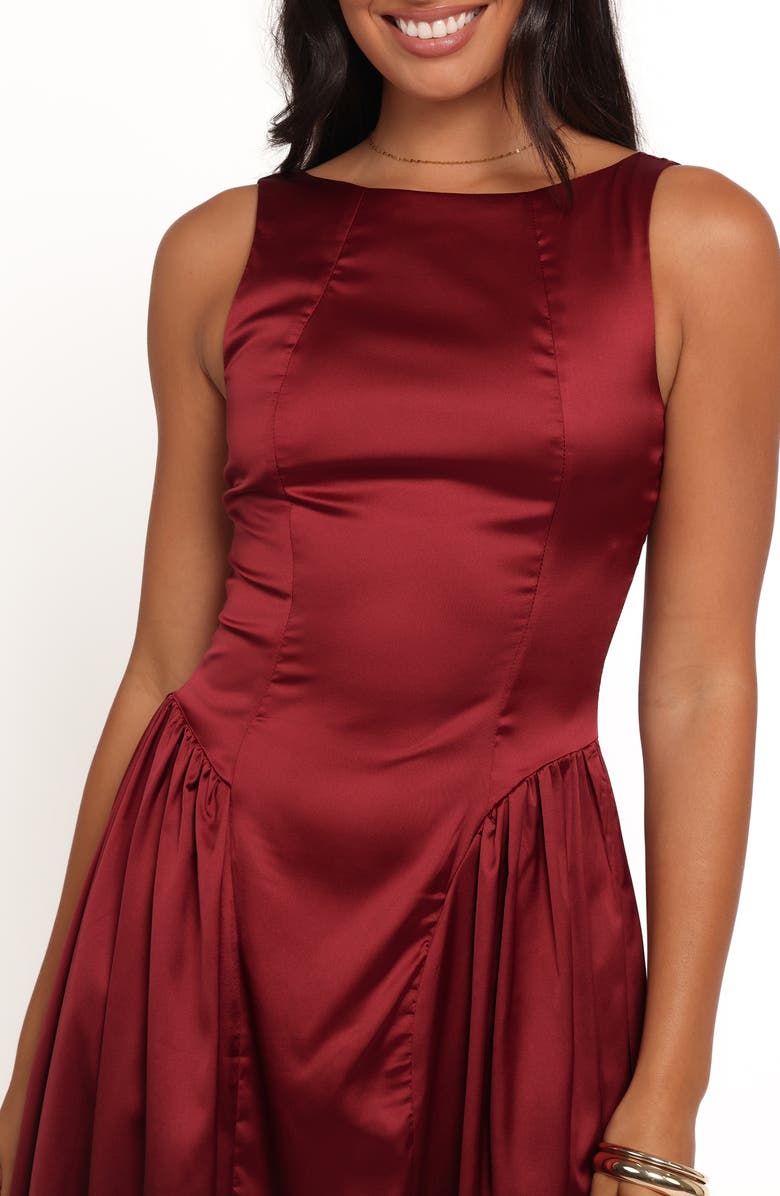 Petal & Pup Katelyn Satin Cocktail Dress, Alternate, color, 
