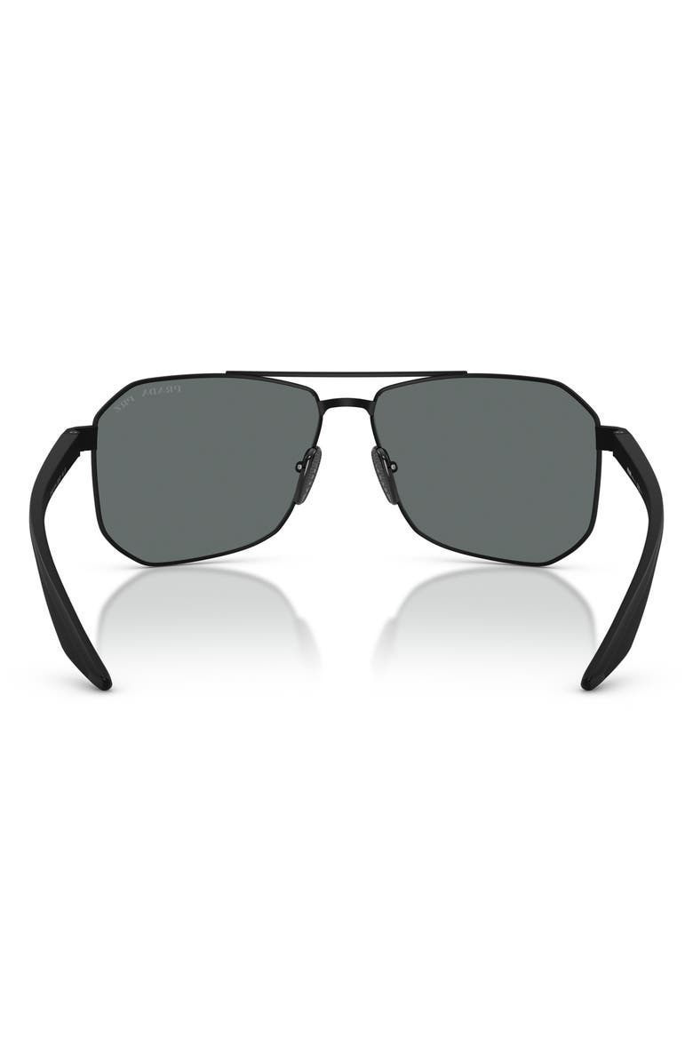 Prada Linea Rossa 62mm Polarized Pilot Sunglasses, Alternate, color,