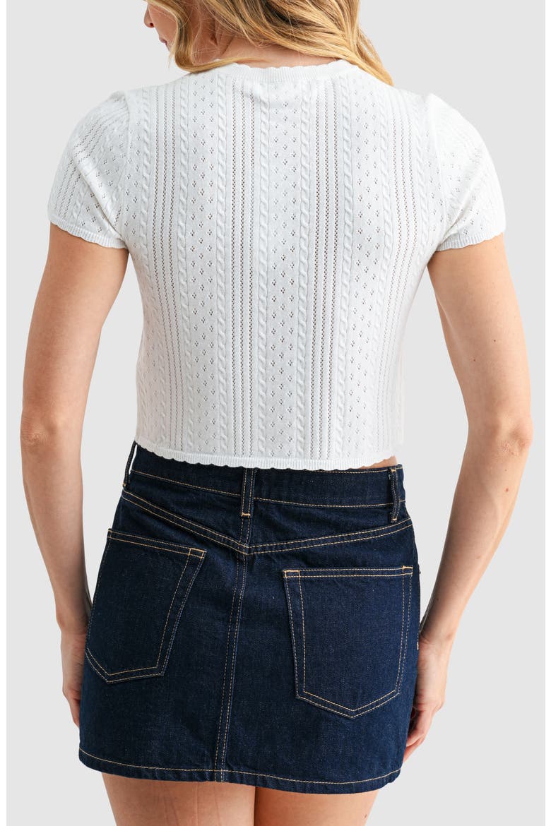 Pointelle Crop Sweater, Alternate, color, OFF WHITE
